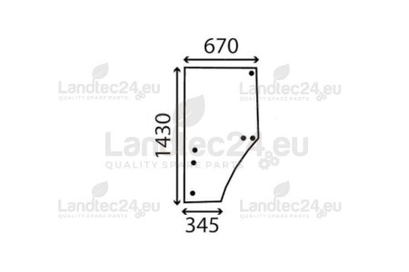 Türscheibe links L169102, L213354 für JOHN DEERE Traktor